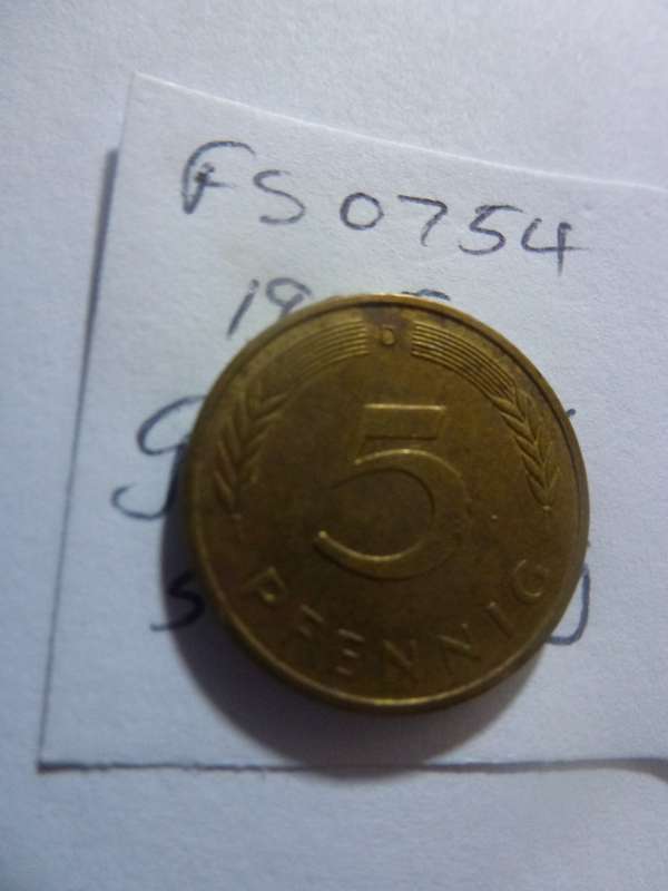 1985 Germany 5 pfennig