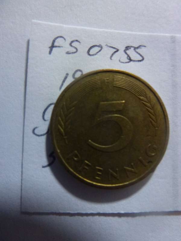 1986 Germany 5 pfennig