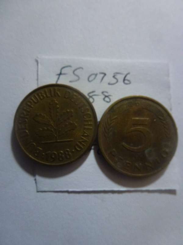 1988 Germany 5 pfennig