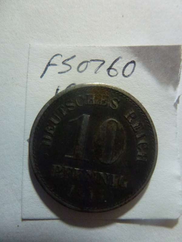 1917 Germany 10 pfennig