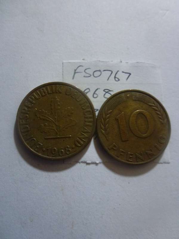 1968 Germany 10 pfennig