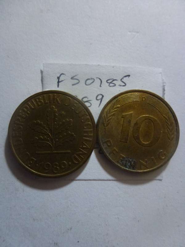 1989 Germany 10 pfennig