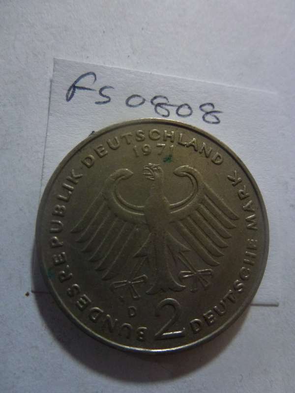 1971 Germany 2 deutsche mark