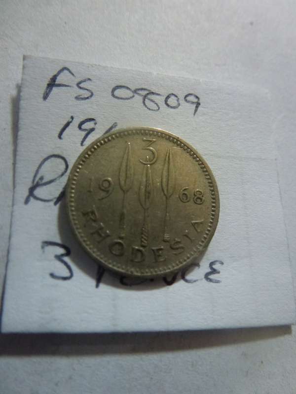 1968 Rhodesia 3 pence