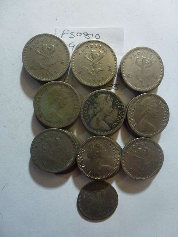 1964 Rhodesia 6 pence / 5 cent
