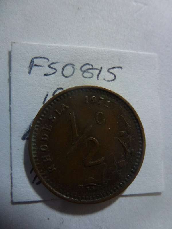 1971 Rhodesia 1/2 cent