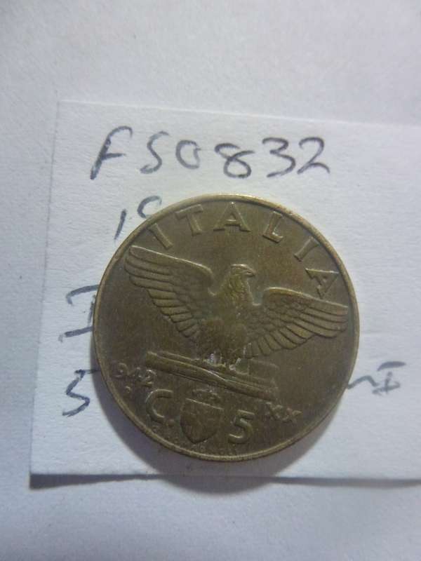 1942 Italy 5 centesimi