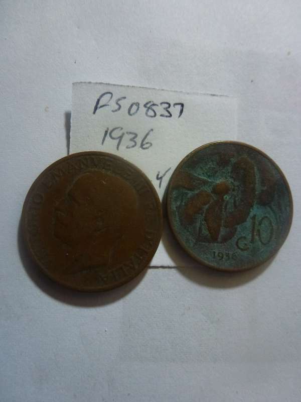1936 Italy 10 centesimi