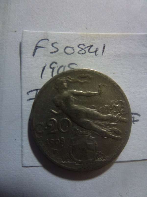 1908 Italy 20 centesimi