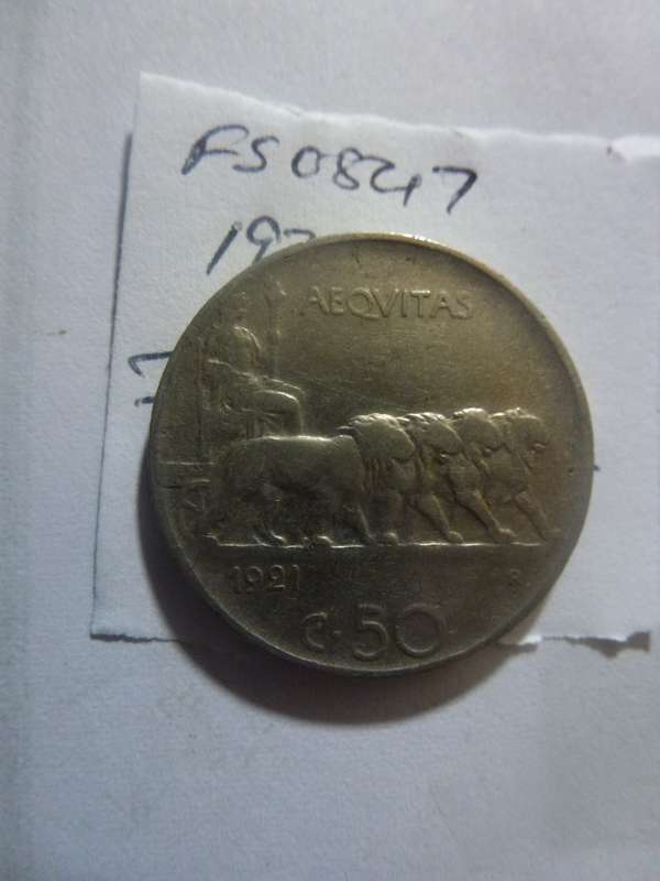 1921 Italy 50 centesimi