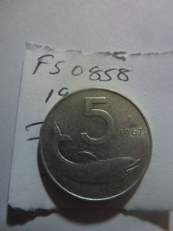 1967 Italy 5 lira