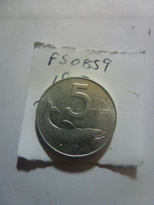 1973 Italy 5 lira