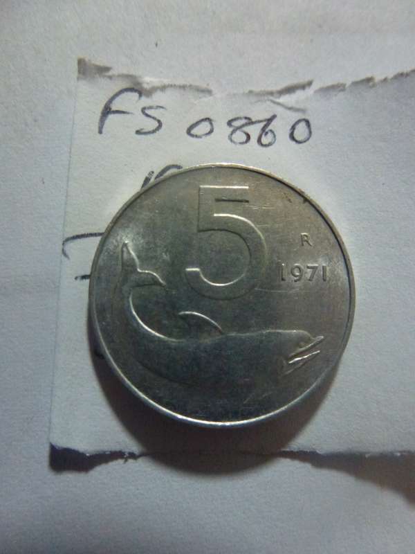 1971 Italy 5 lira