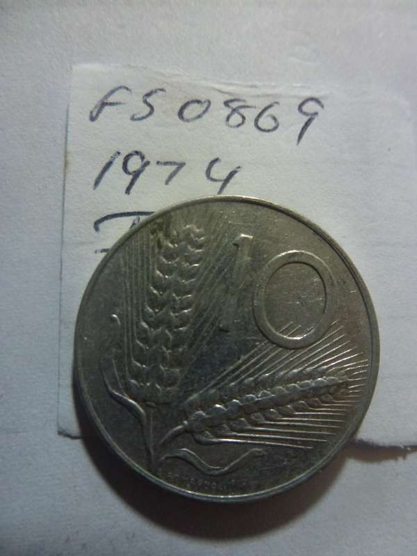 1974 Italy 10 lira