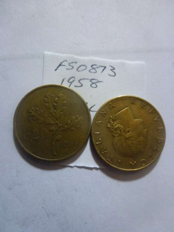 1958 Italy 20 lira
