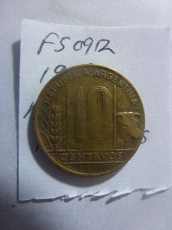 1949 Argentina 10 centavos