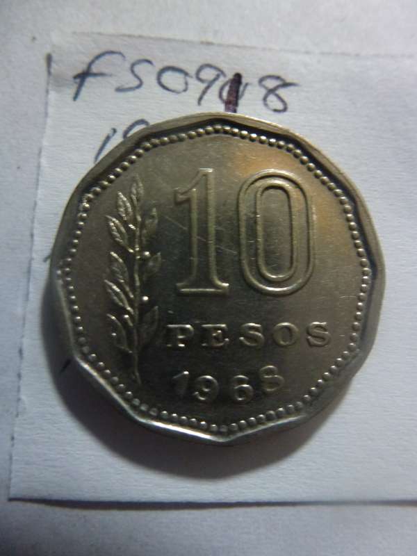 1968 Argentina 10 peso