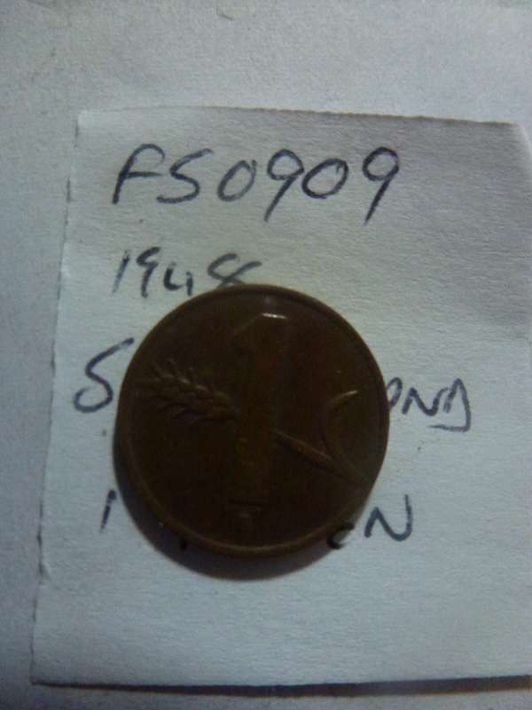 1948 Switzerland 1 rappen