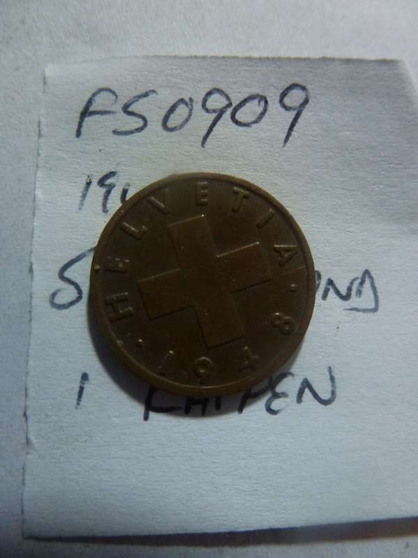 1948 Switzerland 1 rappen