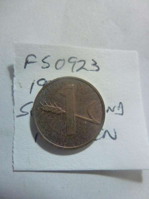 1970 Switzerland 1 rappen