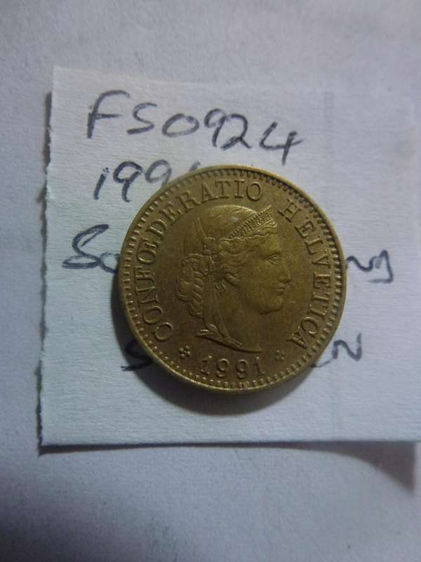 1991 Switzerland 5 rappen