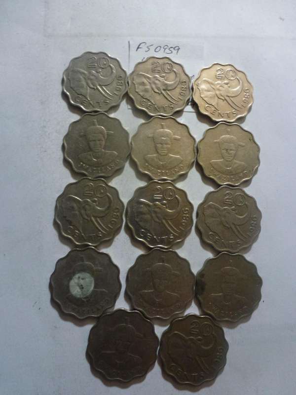 1986 Swaziland 20 cent