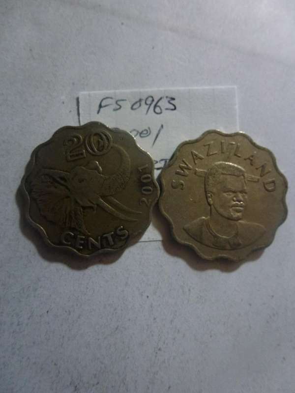 2001 Swaziland 20 cent