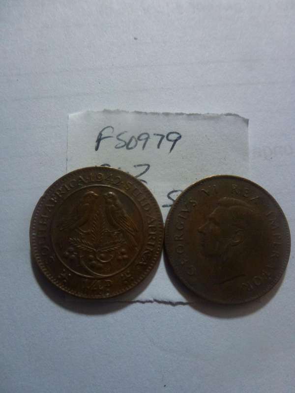 1942 Union of South Africa 1/4 penny