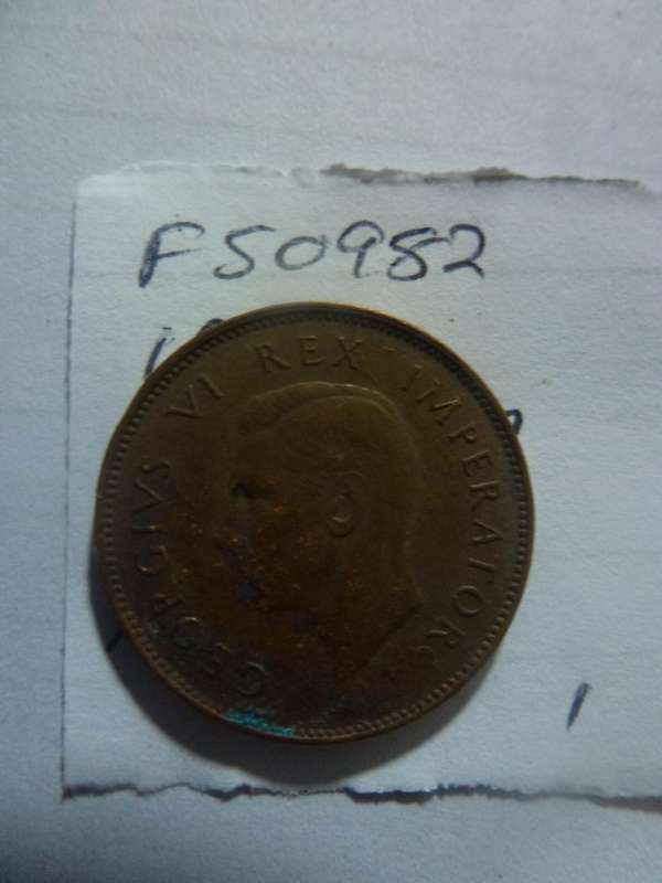1945 Union of South Africa 1/4 penny