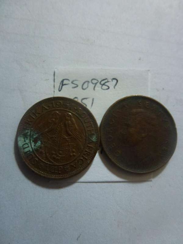 1951 Union of South Africa 1/4 penny