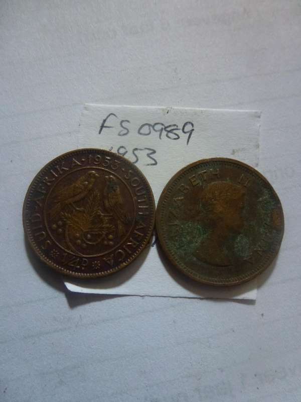 1953 Union of South Africa 1/4 penny