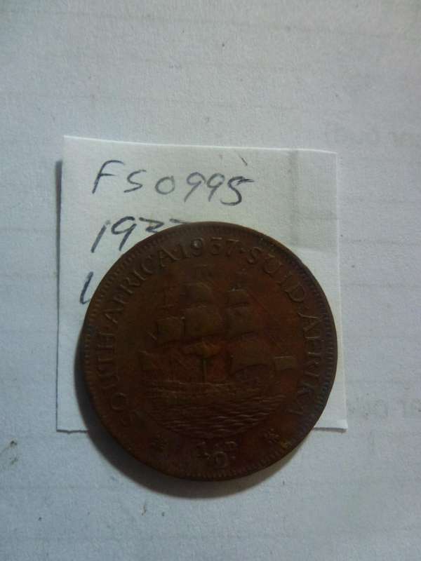 1937 Union of South Africa 1/2 penny