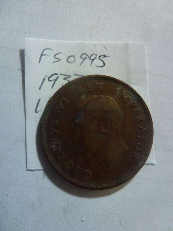 1937 Union of South Africa 1/2 penny
