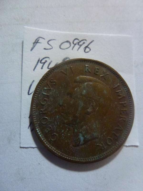 1940 Union of South Africa 1/2 penny