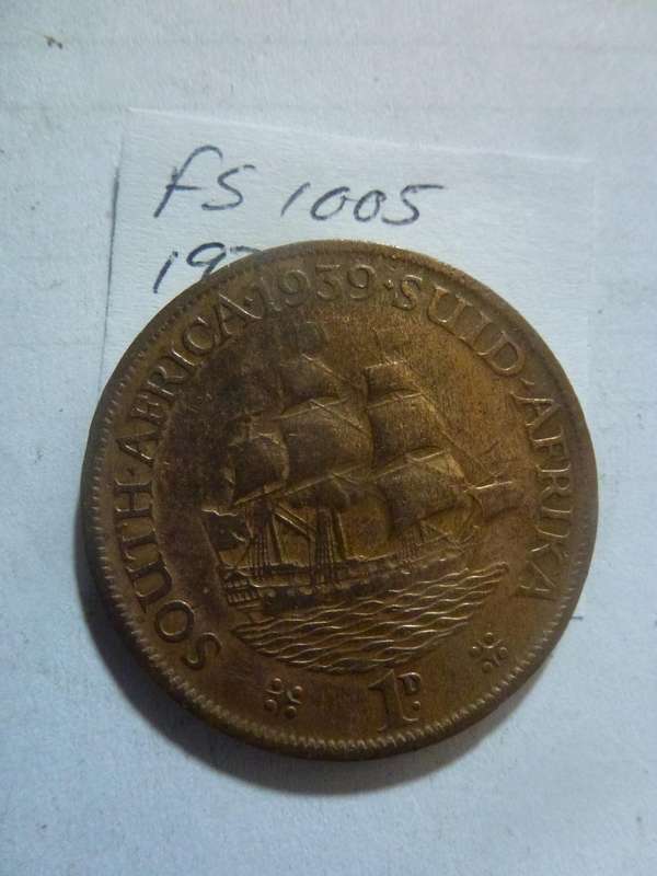 1939 Union of South Africa 1 penny
