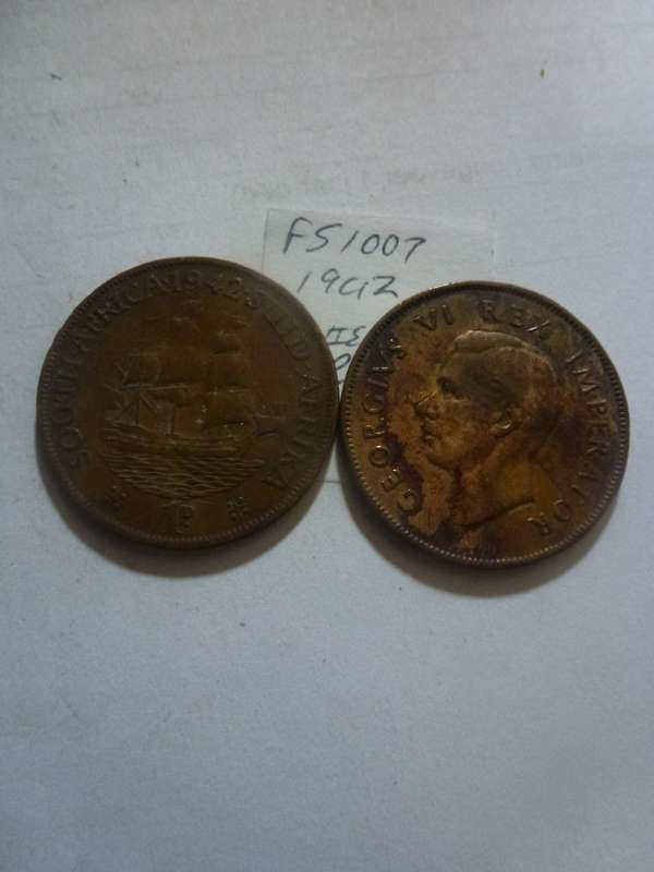 1942 Union of South Africa 1 penny