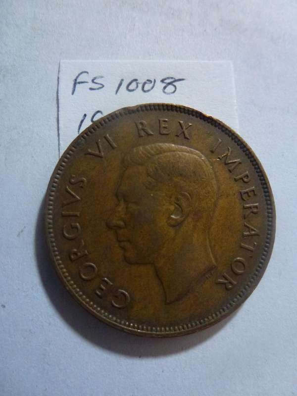 1945 Union of South Africa 1 penny