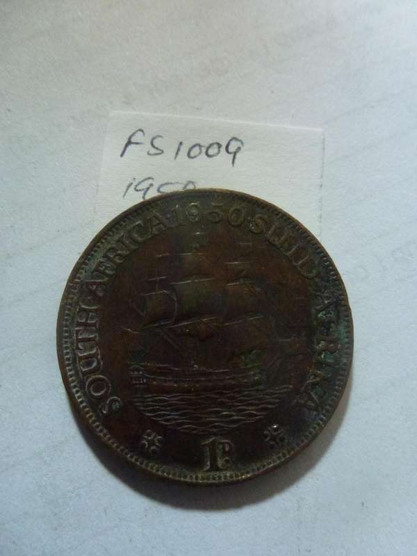 1950 Union of South Africa 1 penny