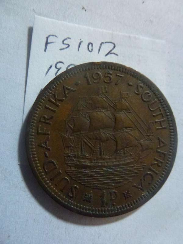 1957 Union of South Africa 1 penny