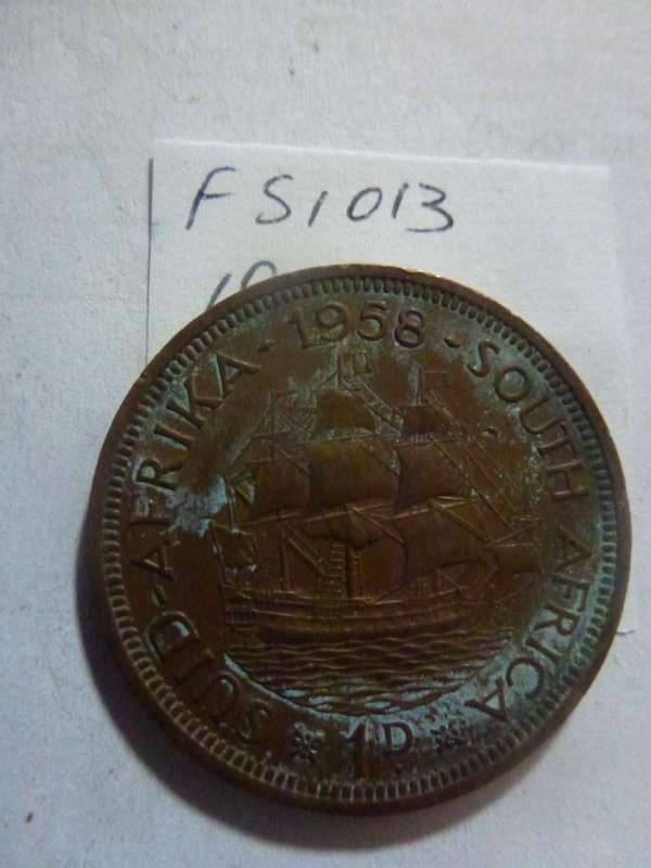 1958 Union of South Africa 1 penny