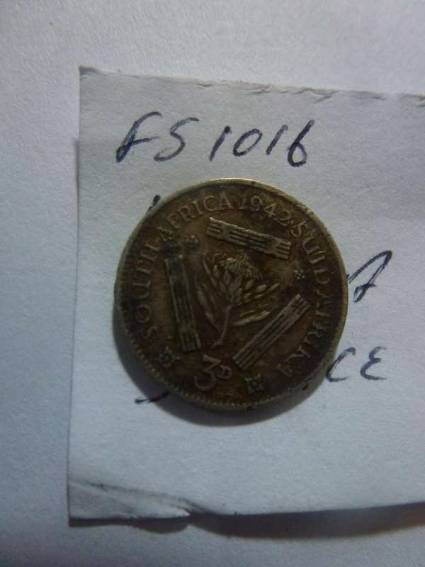 1942 Union of South Africa 3 pence
