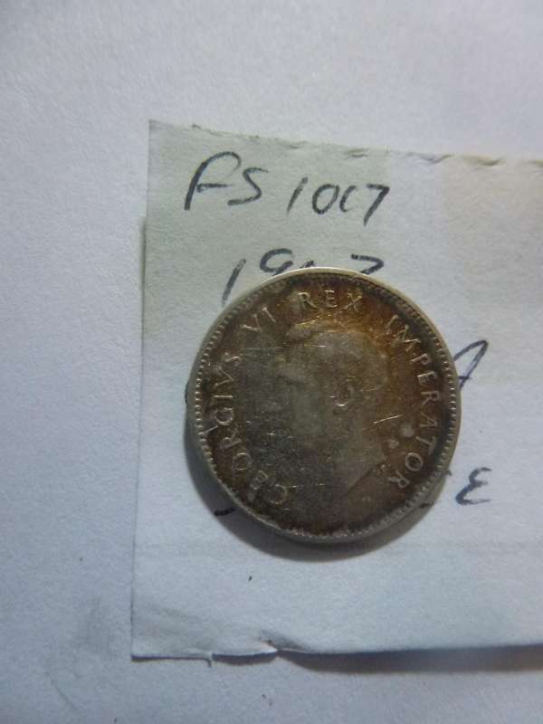 1943 Union of South Africa 3 pence