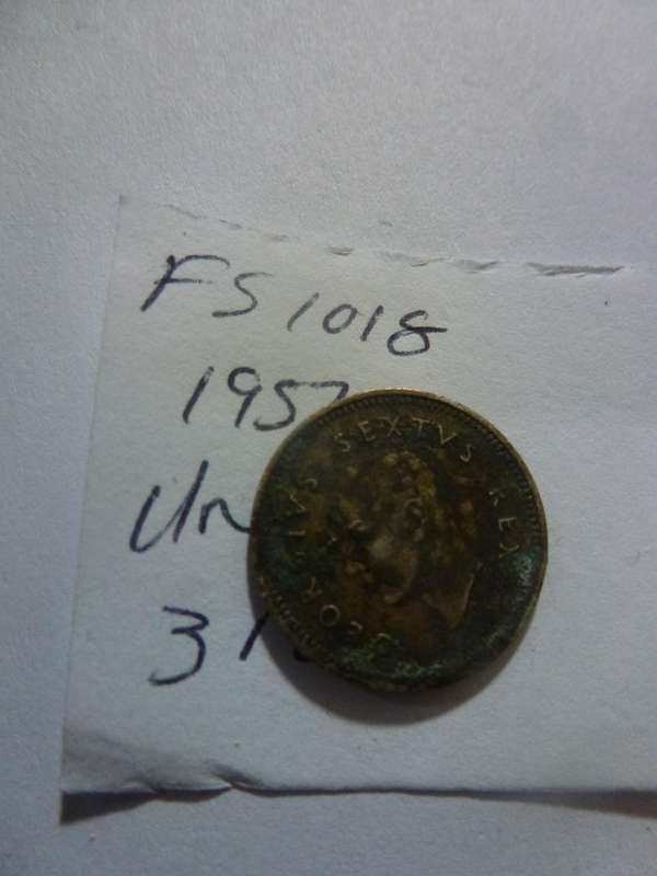 1952 Union of South Africa 3 pence