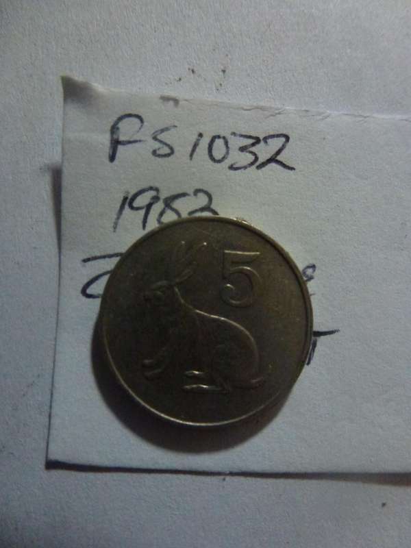 1982 Zimbabwe 5 cent
