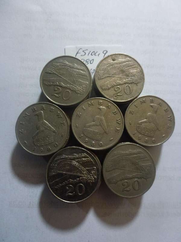1980 Zimbabwe 20 cent
