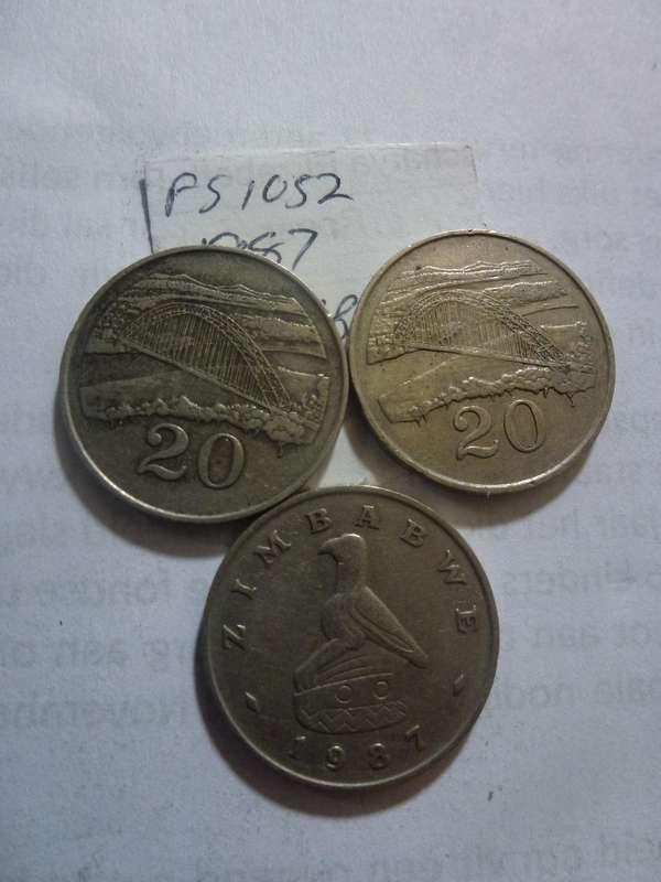 1987 Zimbabwe 20 cent