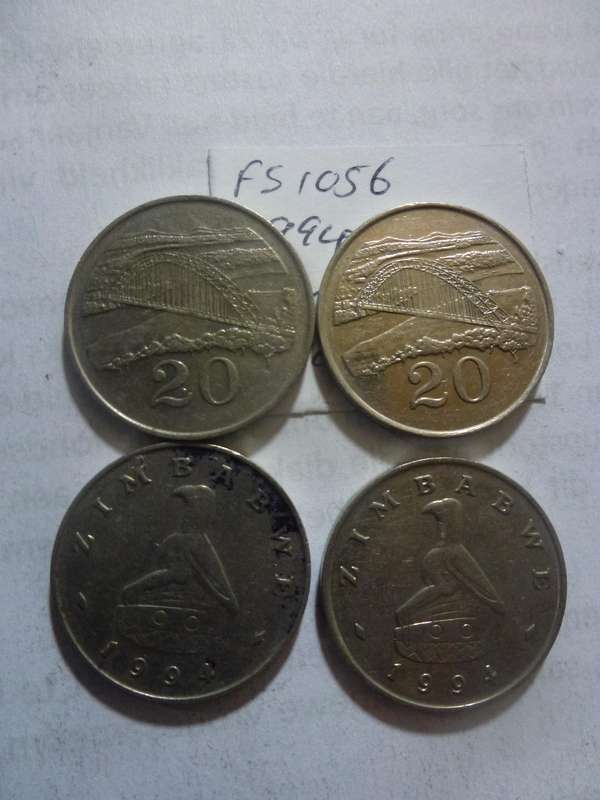 1994 Zimbabwe 20 cent