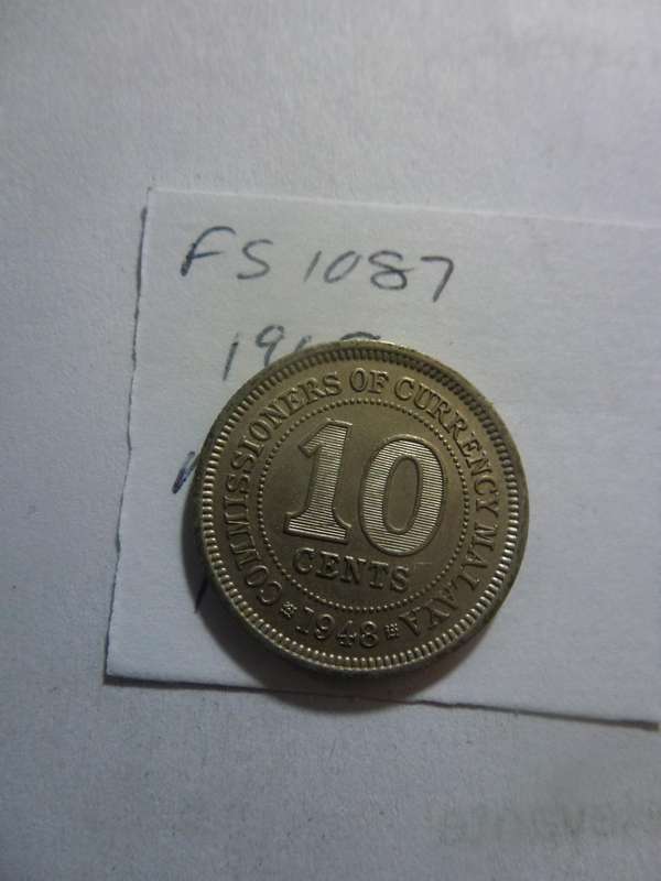 1948 Malaya 10 cent