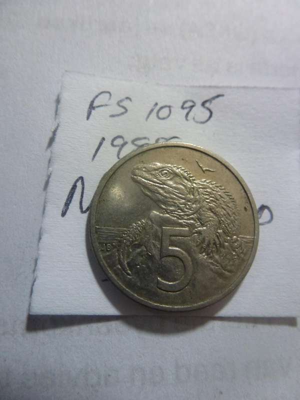1985 New Zealand 5 cent