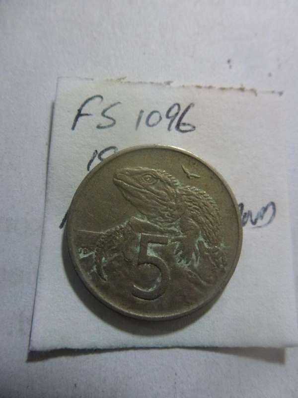 1970 New Zealand 5 cent